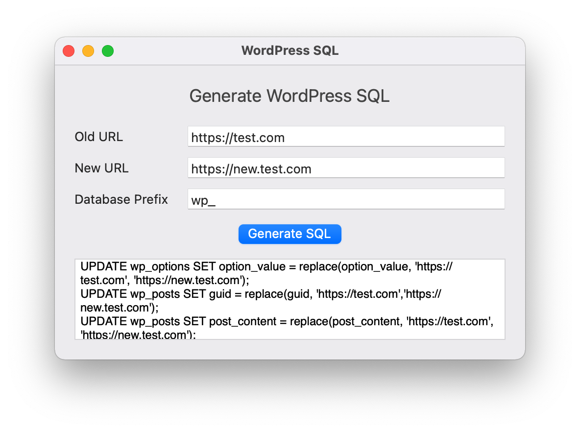 WordPressSQL-Screenshot